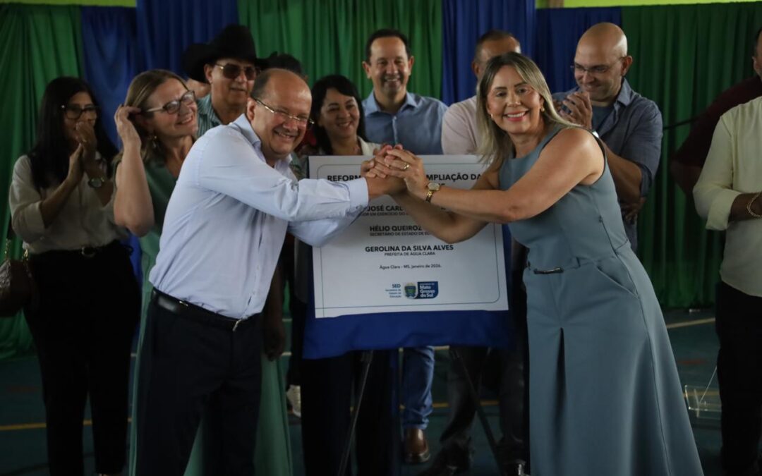Água Clara recebe pacote de obras de infraestrutura e educação para melhorar a vida do cidadão