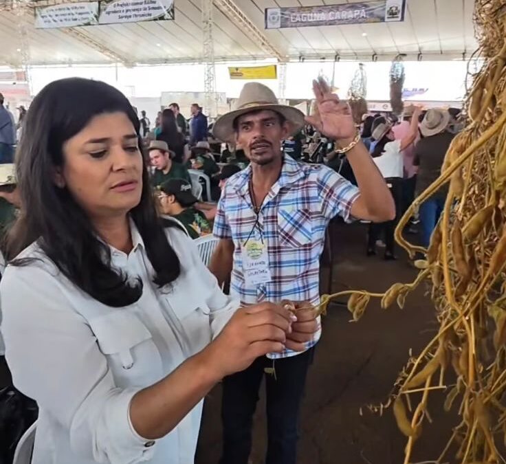 Rose Modesto participa da Festa do Pé de Soja Solteiro e reforça compromisso com desenvolvimento de Laguna Carapã